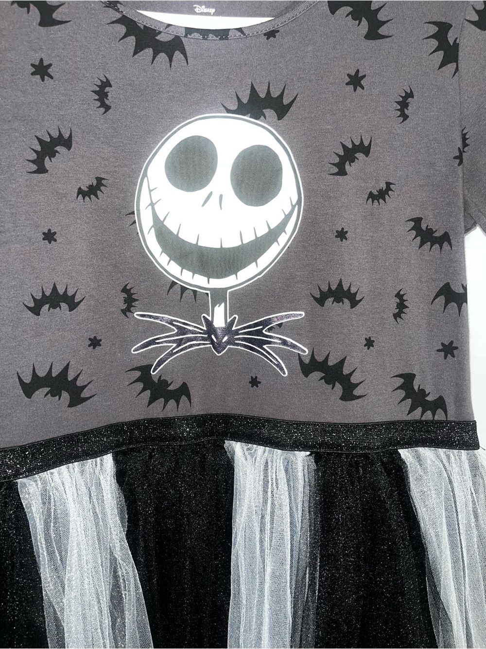 Nightmare Before Christmas Black & Gray Halloween Tutu Dress for Kids - Jack Ske - Picture 4 of 4